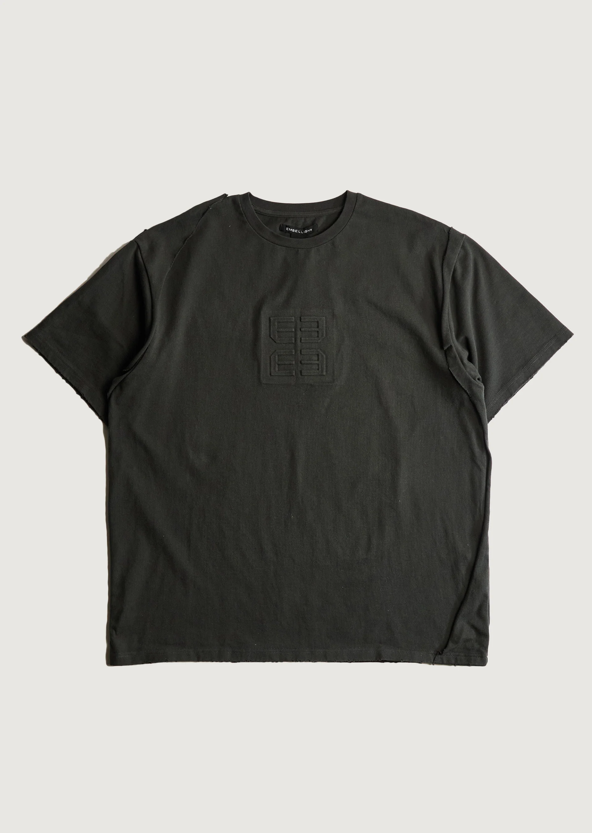 E Logo Tee (Washed Black)