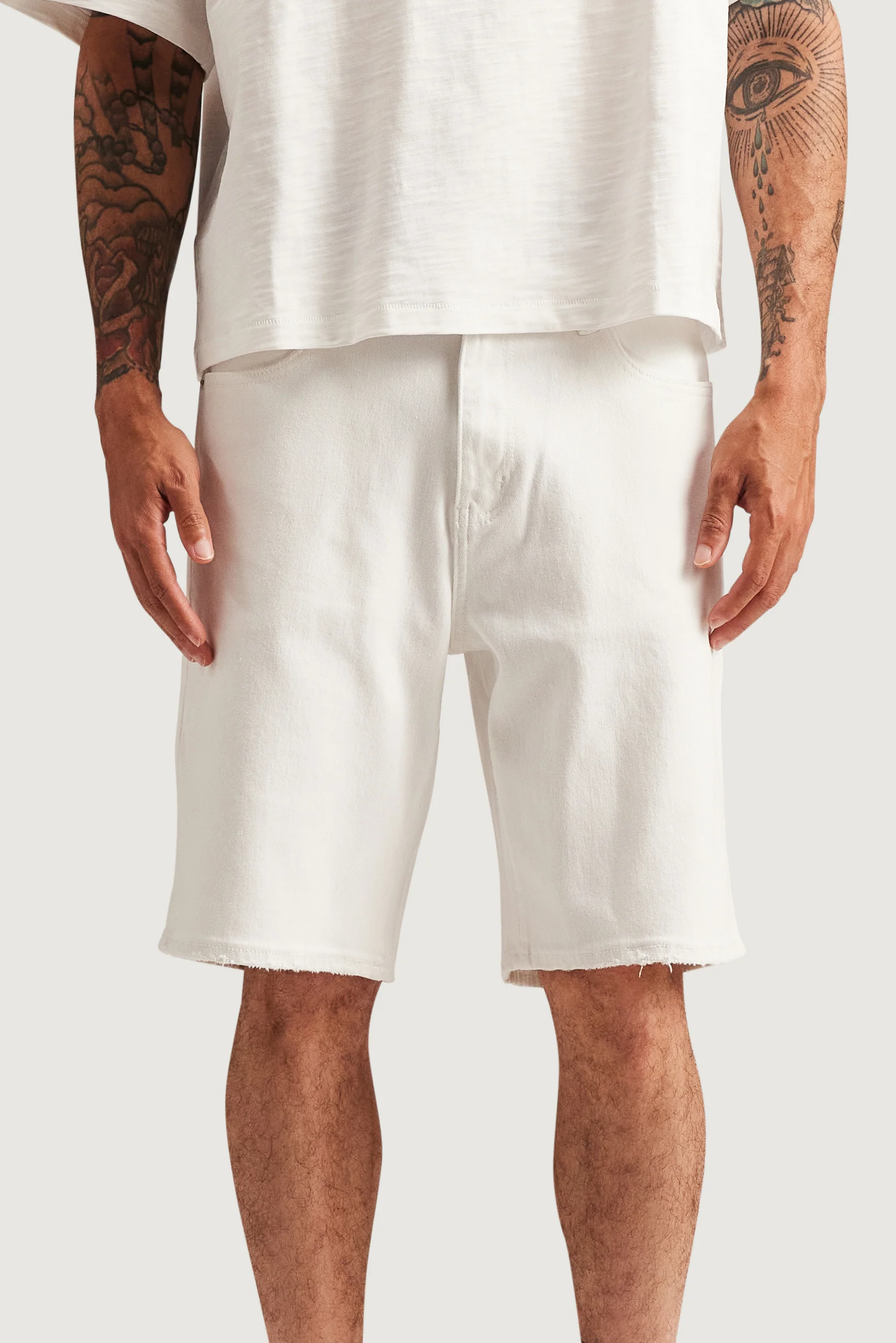 Easy Denim Short (White) - Image 2