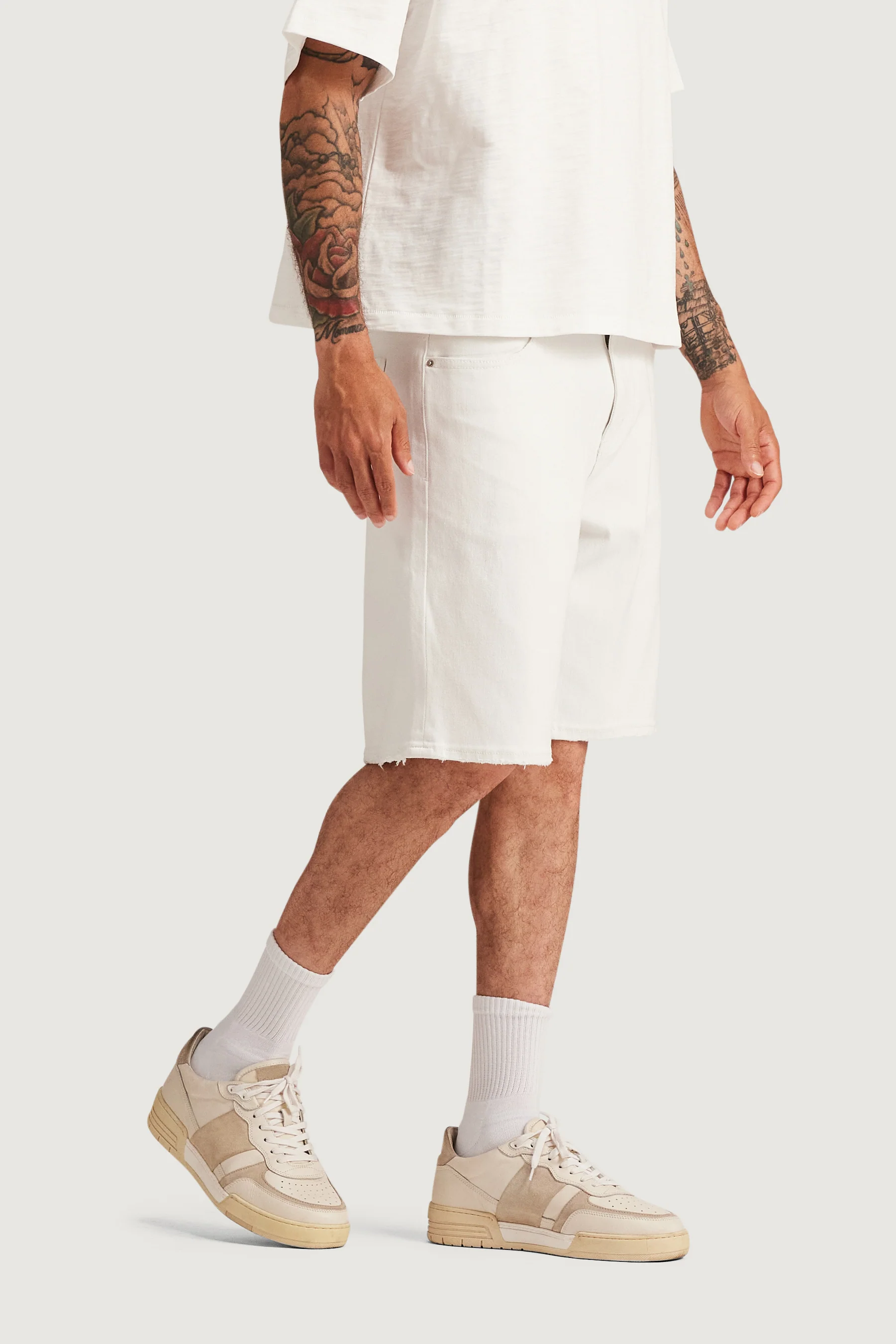 Easy Denim Short (White) - Image 3