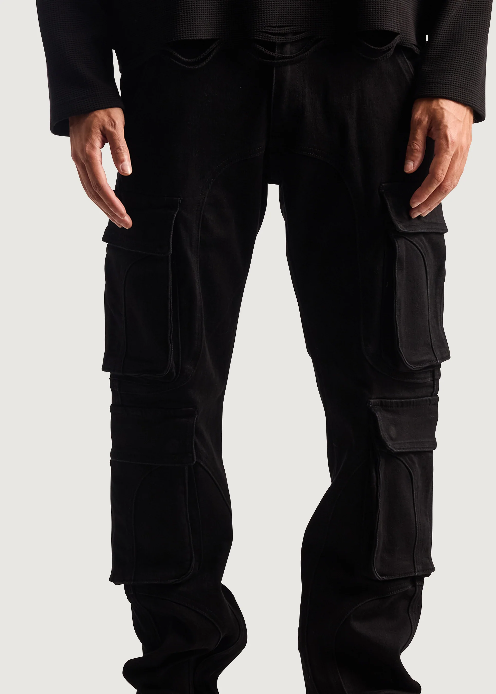 Recon Cargo Denim (Black) - Image 3